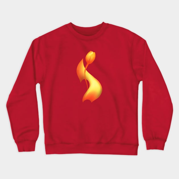 Fire Flower Crewneck Sweatshirt by aerroscape